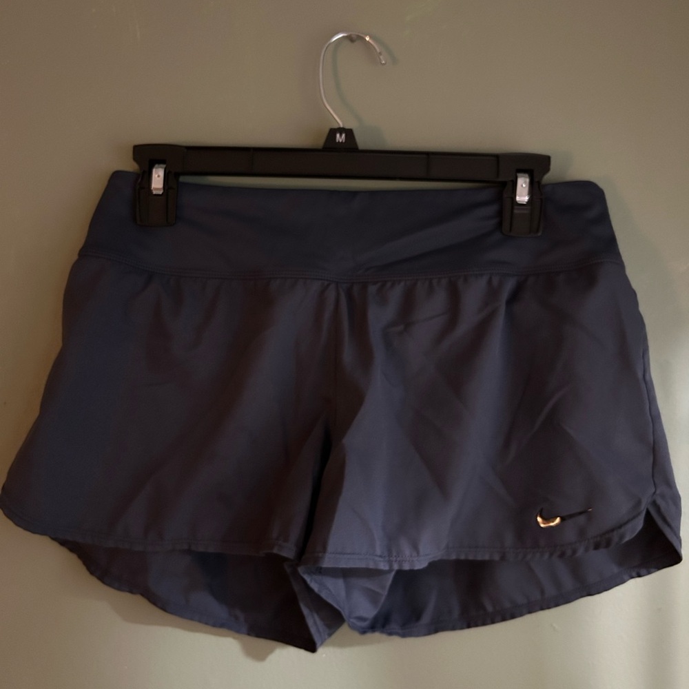 Blue Athletic Swim Shorts Lightweight Elastic Waist